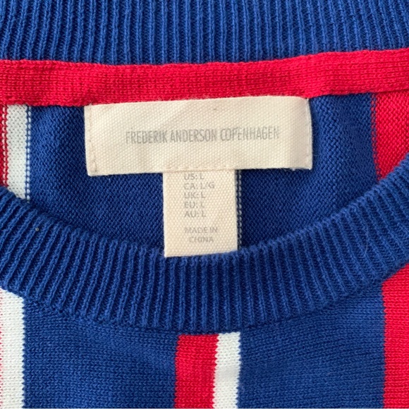 Frederik Anderson Copenhagen Retro Striped Sweater, Size Large - Picture 8 of 9